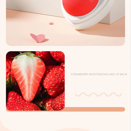 Fruit Moisturizing Hydrating Lip Balm Strawberry Peach Heart Shape Fade Lip Line Repair Lips Care Beauty and Skin Care Products