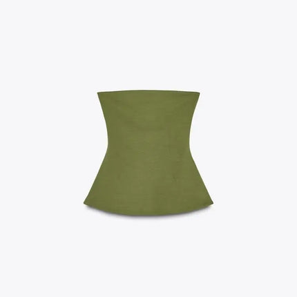 Spring New Women's Design Slim Fit Double Cloth Wrap Chest Sleeveless Top Simple Sleeveless Commute Regular Length Pure Color