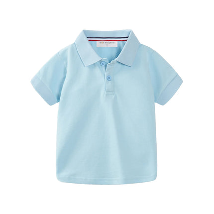 Mudkingdom Boys Polo Shirt Short Sleeve Solid Color Trendy Soft Comfy Lightweight Casual Daily Toddler Tops for Little Boy