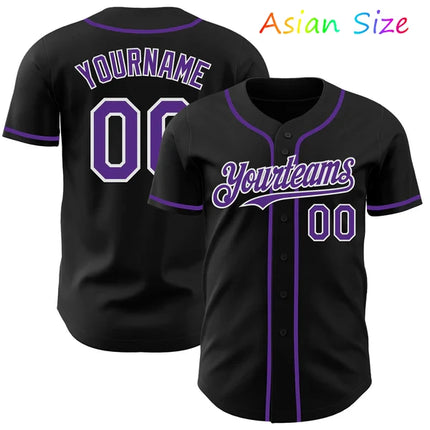 Classic Button Down Baseball Jersey Customized Team Name Number Black Baseball Shirt For Men Women Casual Hip Hop Streetwear Top