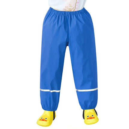 Kids Raincoat Rain Pants Waterproof Cartoon Children's Kids Rain Dungarees Mud Trousers Waterproof Breathable for Girls Boys