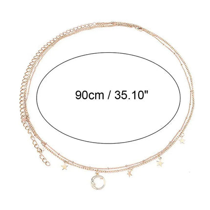 Waist Chain Sexy Belly Belt Waist Chain Women Double Chain Sexy Sexy Pants Fashion Chain Layer Adjustable Waist Chain I2Y2