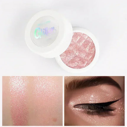 Monochrome Highlights Eye Shadow Mud Mashed Potato Bright Mirror Crystal White Pearl Light Glitter Eyeshadow Palette