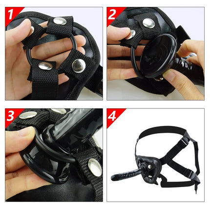 Men's Strap-on Realistic Dildo Pants for Men, Double Dildos with Rings, Man Strapon Harness Belt, Adult Games, Adult Sex Toys