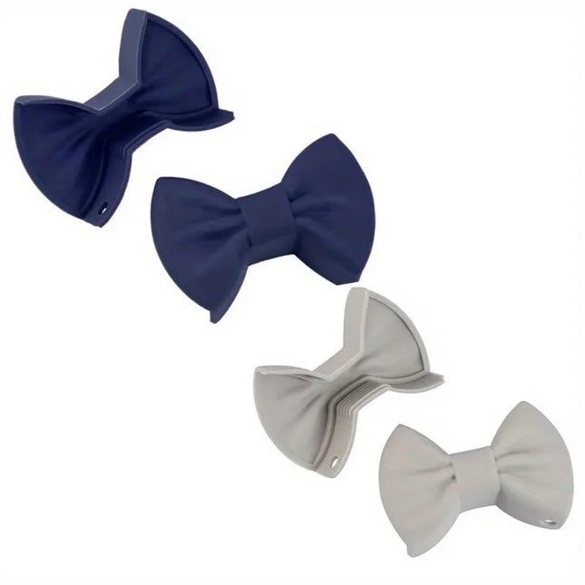 Kitchen Pot Clip Anti Scald Non-slip Handle Cover Creative Cooking Oven Glove Pot Clip Kitchen Gadgets Bow Shape Design Bowknot