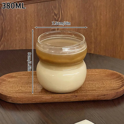Transparent Glass Cup Exquisite Heat-resistant Tumbler Tea Juice Milk Coffee Mug Water Glasses Stripe Mug Drinkware 350ml-865ml