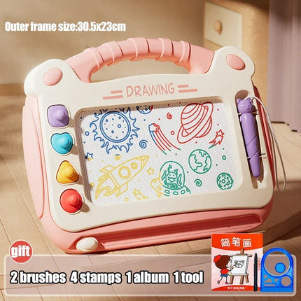Cartoon Drawing Board Baby Puzzle Magnetic Writing Board Toy Graffiti Magnetic Drawing Board Montessori Toy for Children Gift