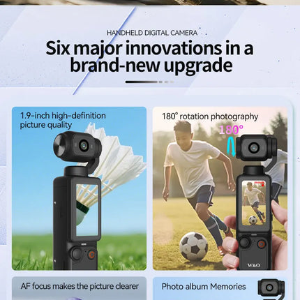 1080P handheld outdoor sports camera anti-shake waterproof vlogging camera for action sports