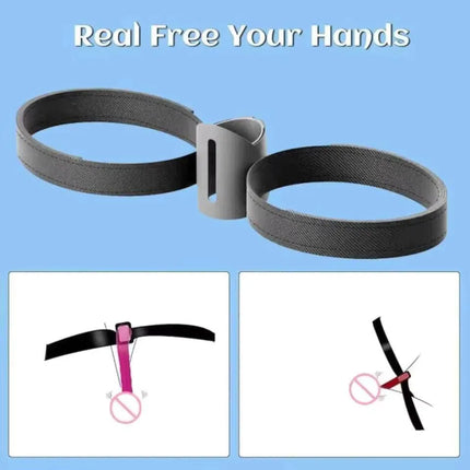 Dildo Vibrator Leather Constrained Forced Strap Electric Waistband Harness Fixed Tie Belt Holder Inserting Specialized Orgasms
