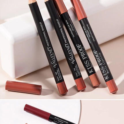 Thanksgiving/Christmas women's cosmetics gifts: 12 color matte velvet lipliner, natural&waterproof&easy to color lipstick pen.
