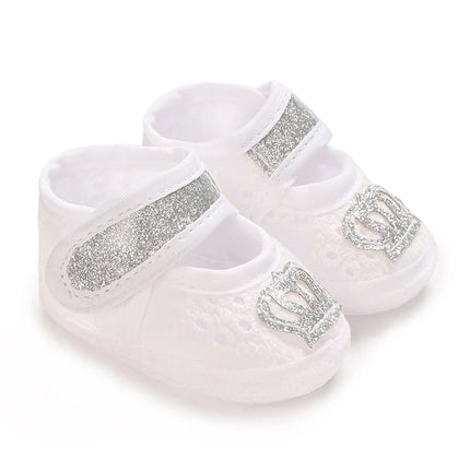 Multiple Options Newborn Baby First Baptist Shoe: Newborn Boy and Girl White Baptist Shoes Soft Sole Walking Shoes Size-9CM-10CM