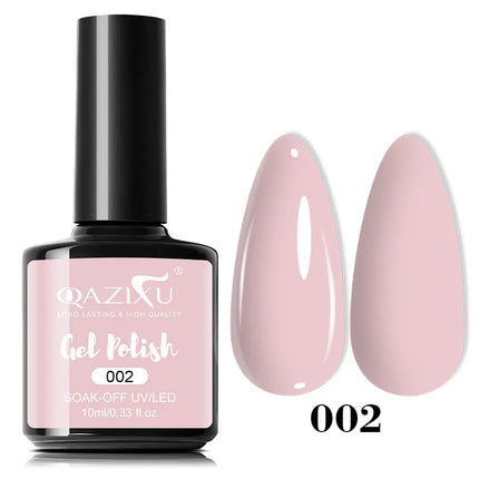 QAZIXU 1/6Pcs Purple Nude Color Gel Nail Polish Pink Gel Polish Semi Permanent Soak Off UV LED Nail Art DIY Popular Color
