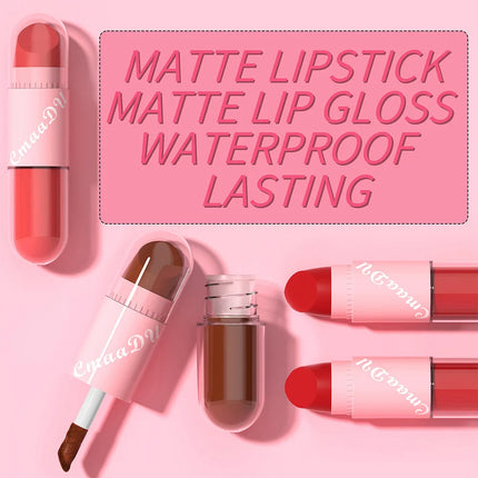Halloween Lip Gloss Set, 3-Piece Non-Stick Shiny Lipstick, Glittery Purple and Black Lip Colors, Long-Lasting, Non-Transfer