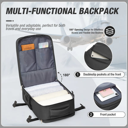 Women Men Hand Luggage Backpack Business College Laptop Travel Backpack Waterproof Carry on mochila viaje cabina avion 40x20x25