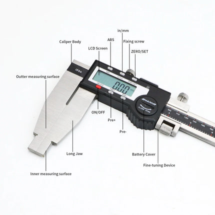 SHANHR 500/600 MM Digital Vernier Caliper Gauge Electronic Caliper LCD Micrometer Caliper Stainless Steel Measuring Tool