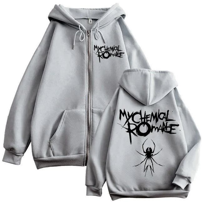 Limited My Chemical Romance Band Merch Zipper Hoodies Punk Rock Hip Hop Zip Up Sweatshirts Men Women Fashion Vintage Pullovers
