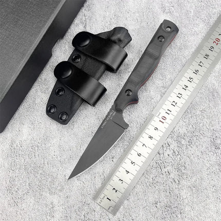 Full Tang TOPS Fixed Blade Knife with Sheath, 8Cr13Mov Steel Blade, G10 Handle, Outdoor EDC Camping Knife Hunting Knife, Gift