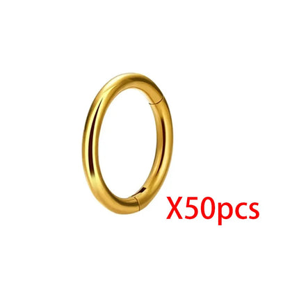 1/10 /50Pcs G23 Titanium Nose Ring Hoop Earring For Women Piercing Jewelry Lip Ear Ring Hoop Mixed Color Body Clips Hing