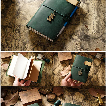 Moterm Hot Sale 100% Genuine Leather Notebook Handmade Vintage Cowhide Diary Journal Sketchbook Planner TN Travel Notebook Cover