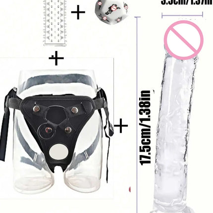 Wearable Strap-on Penis for Women, Black Dildo Pants, Lesbian G-Spot Stimulator, Adult Standard Size Women Strap Sex Toys for Women