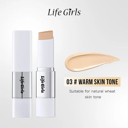 Lazy foundation stick, moisturizing and natural concealer makeup,matte makeup base,rare beauty,Keep makeup and sweat