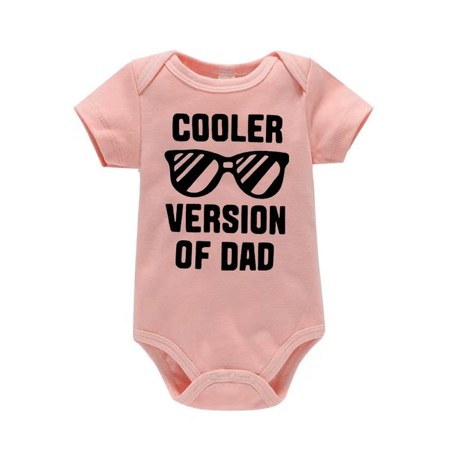 Funny Newborn Boys Girls Clothes Dad Letter Sunglasses Onesie Summer Casual Comfortable Crew Neck Baby Romper