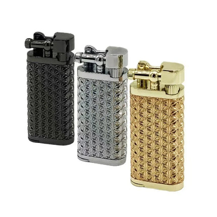 High-end Inclined Flame Open Flame Lighter, Butane Gas Lighter, Grinding Wheel Ignition, Metal, Creative Pipe Lighter