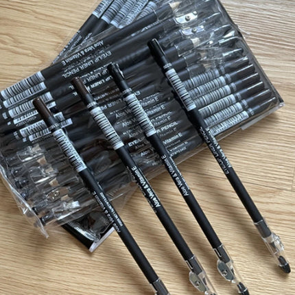 Hot Sale Fashion Pro Makeup Black Brown Eyeliner Eyebrow Pencil Waterproof Lasting Eye Liner Eye Brow With Pen Sharpener Tool
