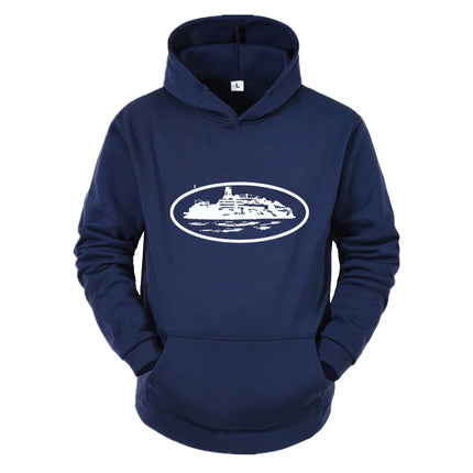 2025 Autumn/Winter New Men's and Women's Devil Island Printed Hoodie Outdoor Activity Casual Hoodie Fashion Trendy Men's Style