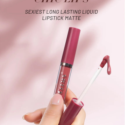 Six-piece lip gloss set, waterproof, anti-fading, easy to apply, velvet matte lip gloss