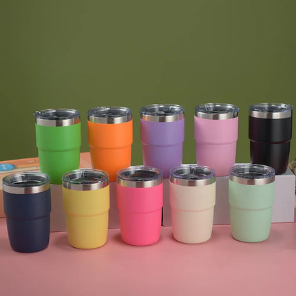 Stainless Steel Small Coffee Vacuum Flask 6/8oz Portable Thermos Water Bottle Car Travel Mug with Lid