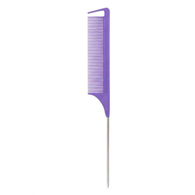1pc Professional Pointed Tail Hair Comb Salon Cut Comb Styling Stainless Steel Spiked Salon Hair Care Hairdresser Styling Tool