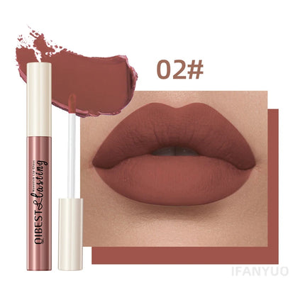 24 Colors Matte Lipstick Woman Lip Makeup Velvet Lipgloss Long Lasting Lip Tint Waterproof Non-stick Cup Lip Gloss Cosmetics