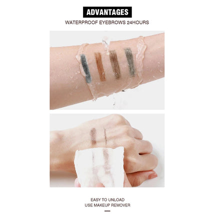 Waterproof Eyebrow Pencil Automatic Rotation Double Head Microblading Eyebrow Pencil Natural Brow Enhancer Cosmetic Products