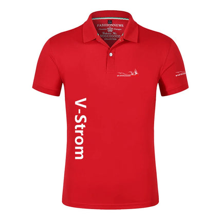 2024 Motorcycle Vstrom 650 V Strom Men's New Autumn Casual Polo Shirt Comfortable T-shirt High Quality Breathable Short Sleeve Top