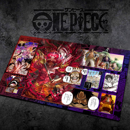 60*35cm Anime One Piece OPCG GAME Card PlayMat Comic Series New Four Emperors Teach Shankusu Buggy Luffy Chopper Collection Toys