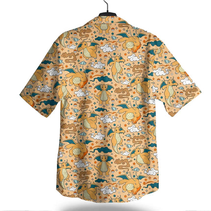 Pokemon Dragonite Aloha Pattern Hawaiian Shirt Summer Leisure Dry Quickly Men's T-Shirt Children's Clothing Tee Y2k Woman