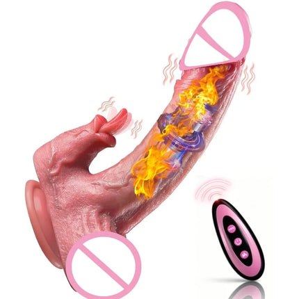 Adult Supplies Double Head Tongue Licking Vibration Remote Control Massager Adult Sex Toys Women Vibrator for Orgasm Stimulator