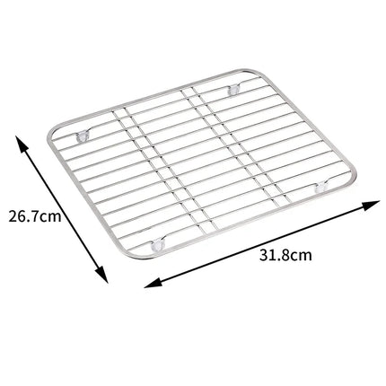 New Stainless Steel Sink Drainer Rack Multifunctional Kitchen Fruit Vegetable Dish Drying Rack Kitchen Sink Protector Grid