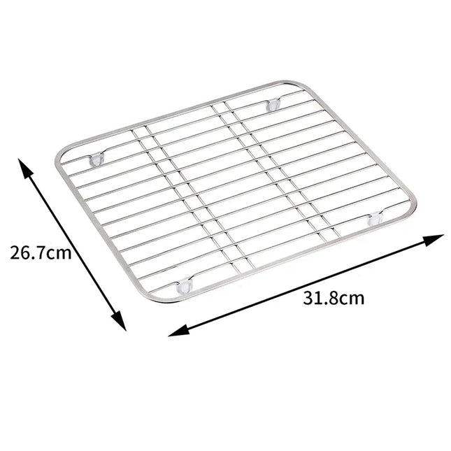 New Stainless Steel Sink Drainer Rack Multifunctional Kitchen Fruit Vegetable Dish Drying Rack Kitchen Sink Protector Grid