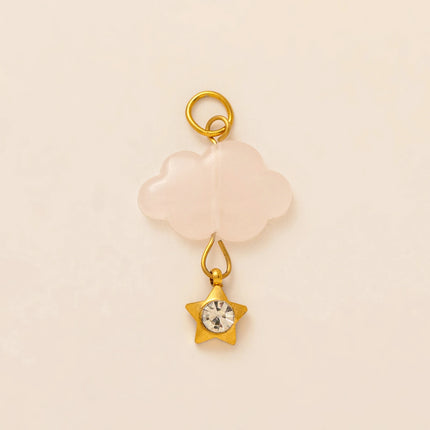 Stainless steel 18K gold-plated pendant jewelry DIY necklace bracelet making twelve zodiac cloud star retro jewelry accessories