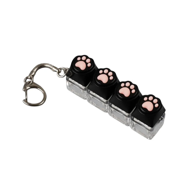 Silicone Soft Cat Claws Keychain Key Ring Pendant Mobile Phone Backpack Pendant Desktop Accessories Decompression Press Tools