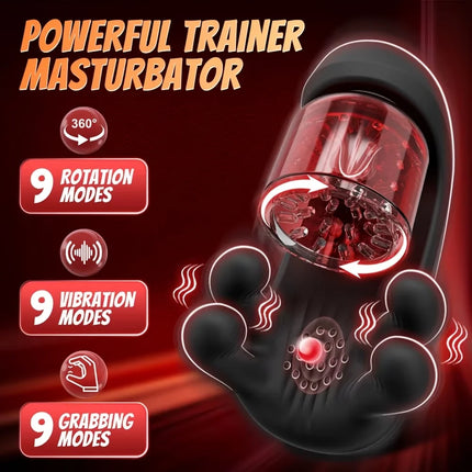 Adult Male Sex Toy Penis Stimulator Massager 9 Vibration Rotation Suction Modes USB Rechargeable Masturbation Cup Adult Supplies
