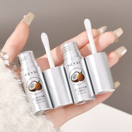 Vanilla coconut flavored moisturizing and caring lip gloss, suitable for all skin types, moisturizes and moisturizes the lips