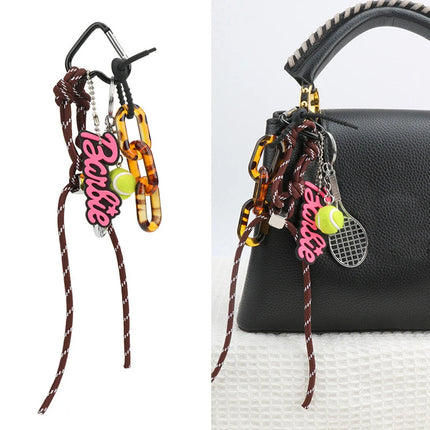 HOT Original Designed Nylon Woven Rope Keychain With Baseball Decor Sporty Style Bag Pendant DIY Trendy Fashion Pendant Gifts