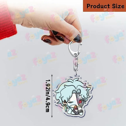 Cute Cartoon Dottore Keychains for Accessories Game Gamer Anime Jewelry Keyrings Chibi Charm Friends Gifts