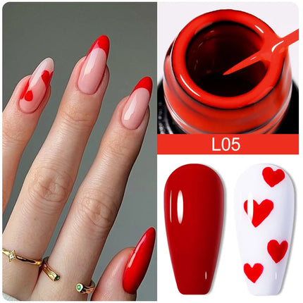 LILYCUTE 5ml Super Bright Silver Metallic Painting Liner Gel Nail Polish Drawing Stripe Graffiti Mirror Pull Line UV Gel Varnish