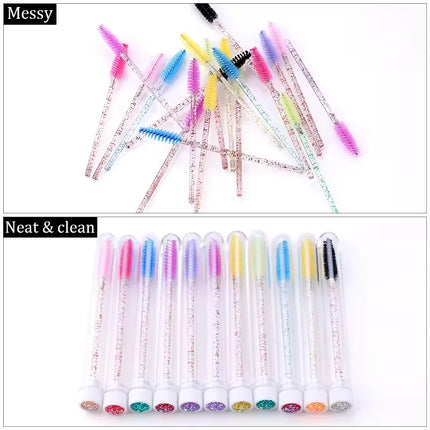 Reusable Eyelash Mascara Wand Tube Empty Eye Lashes Brushes Bottle Hand-made Eyebrow Brush Applicator Dust-proof Makeup Tools