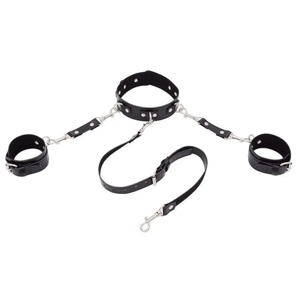 Adult Products Flirting PU Leather Comfortable Handcuffs anklecuffs Restraints Bondage Tool for Beginners SexToys For Couples