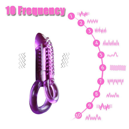 1/10 Frequency Penis Toys Clitoris Vibrators Clitoris Vibrators for Women Double Ring Cock Male Dildo Bullet Massage Vibrator